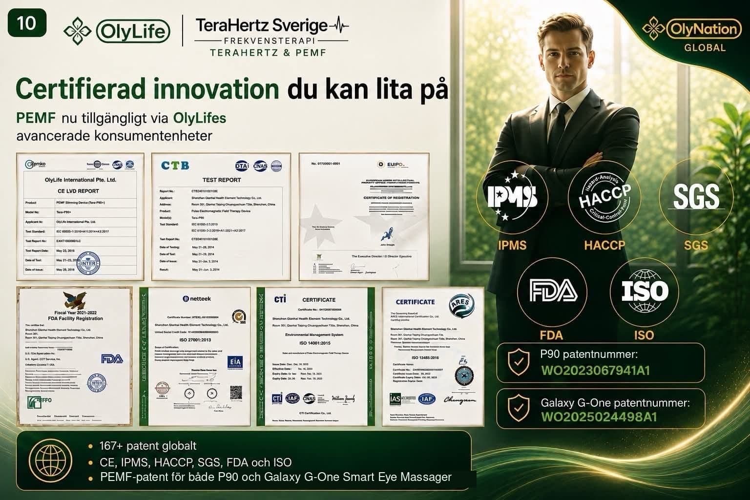 Säljbild med påstådda certifikat, granskad och inte publicerad som bevis